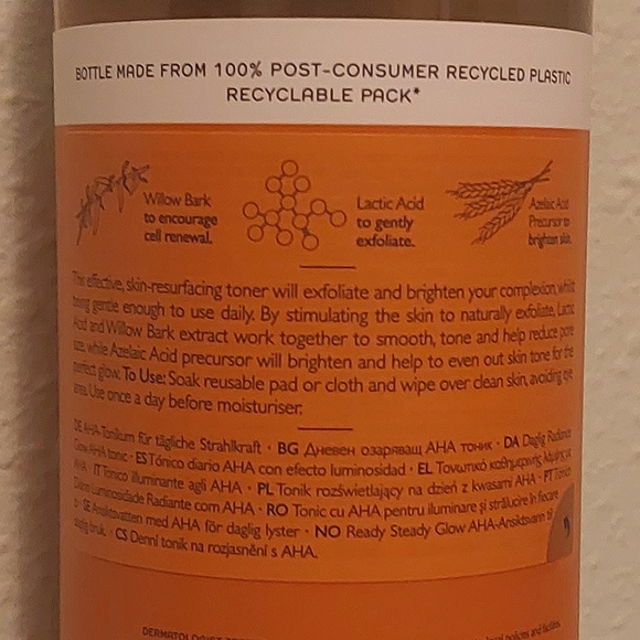 REN Clean Skincare Ready Steady Glow Daily AHA Tonic 500ml - Picture 2 of 2